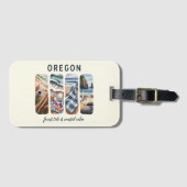 Étiquette À Bagage Oregon - Marée forestière et Calme côtier (Devant Horizontal)