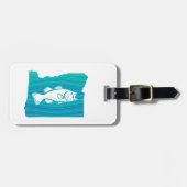 Étiquette À Bagage Oregon Wave Fishing (Devant horizontal)