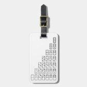 Étiquette À Bagage Original black and white domino (Devant Vertical)
