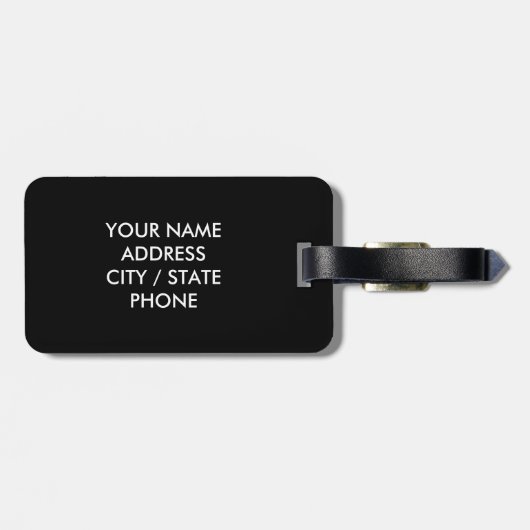 Étiquette À Bagage Original Customisé rose GARDER CALME et VOYAGER SU (Dos horizontal)