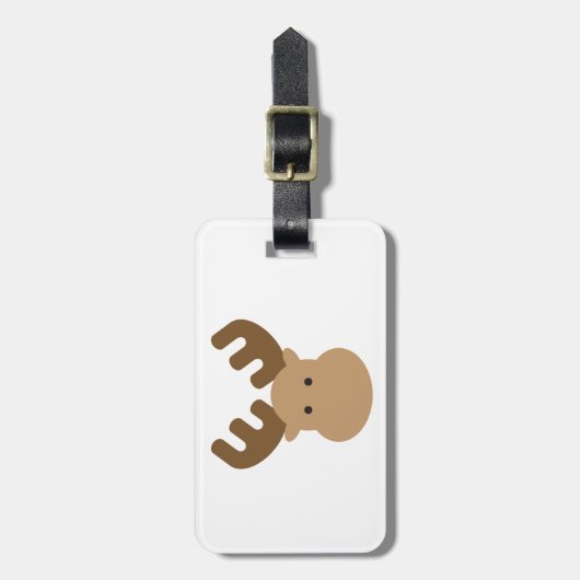 Étiquette À Bagage Orignaux (Devant Vertical)