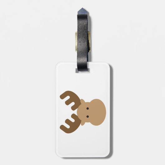 Étiquette À Bagage Orignaux (Dos Vertical)