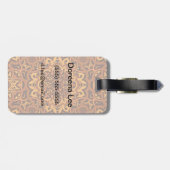 Étiquette À Bagage Ornement arabe élégant (Dos horizontal)