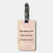 Étiquette À Bagage Ornement avec des oreilles de blé (Dos Vertical)