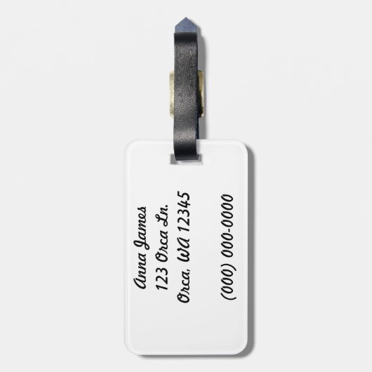 Étiquette À Bagage Orque (Dos Vertical)