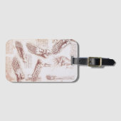 Étiquette À Bagage Os de pied anatomiques humaines de Léonard de Vinc (Devant Horizontal)