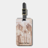 Étiquette À Bagage Os de squelette de Léonard de Vinci, anatomie huma (Devant Vertical)