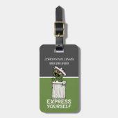 Étiquette À Bagage Oscar le Groupement Express Vous-même | Ajouter de (Devant Vertical)