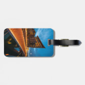 Étiquette À Bagage Oslo la nuit, Norvège (Dos horizontal)