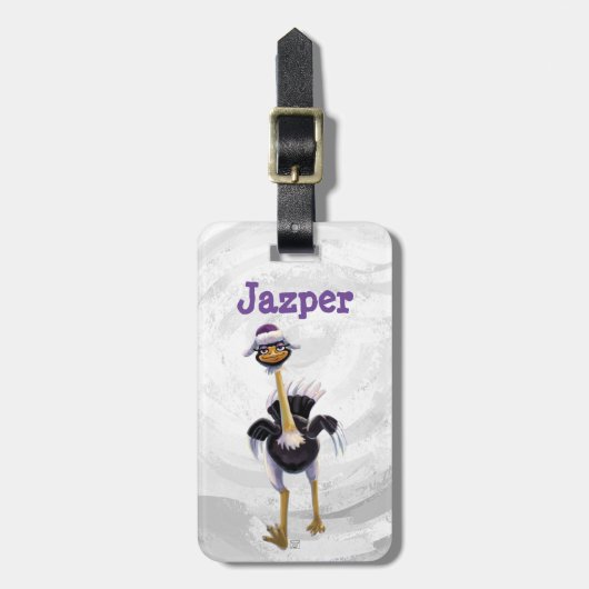 Étiquette À Bagage Ostrich de montagne (Devant Vertical)