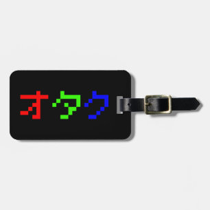 Étiquette À Bagage OTAKU 8 bits Pixel japonais Katakana