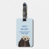 Étiquette À Bagage Otter photo magnifique (Dos Vertical)