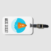 Étiquette À Bagage Où à après ? Voyage d'astronaute de vaisseau (Devant Horizontal)