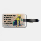 Étiquette À Bagage Oubliez de revenir étiquette de bagage (Dos horizontal)