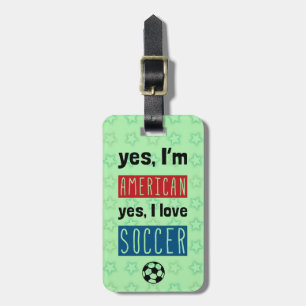 Étiquette À Bagage Oui je suis américain Oui j'aime le football Étiqu