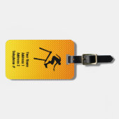 Étiquette À Bagage Ourdler jaune (Devant horizontal)