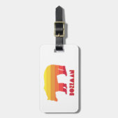 Étiquette À Bagage Ours arc-en-ciel Bozeman Montana (Devant Vertical)