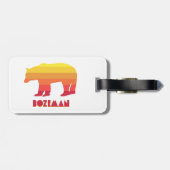 Étiquette À Bagage Ours arc-en-ciel Bozeman Montana (Dos horizontal)