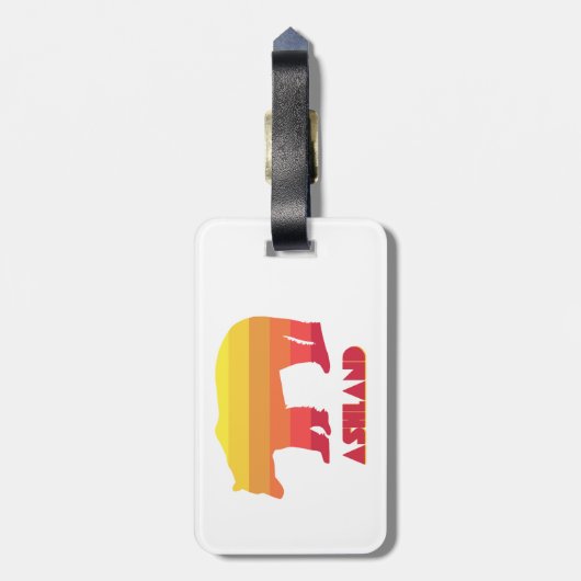 Étiquette À Bagage Ours arc-en-ciel de l'Oregon d'Ashland (Dos Vertical)