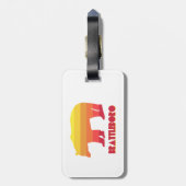 Étiquette À Bagage Ours arc-en-ciel du Vermont Brattleboro (Dos Vertical)