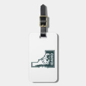 Étiquette À Bagage Ours Carte Idaho (Devant Vertical)