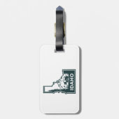Étiquette À Bagage Ours Carte Idaho (Dos Vertical)