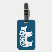 Étiquette À Bagage Ours Choteau Montana (Devant Vertical)