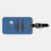 Étiquette À Bagage Ours dans le clair de lune - courbure, Orégon (Devant horizontal)