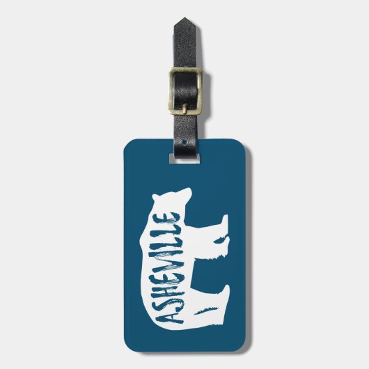 Étiquette À Bagage Ours d'Asheville (Devant Vertical)