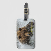 Étiquette À Bagage Ours de bagage de Yellowstone (Devant Vertical)