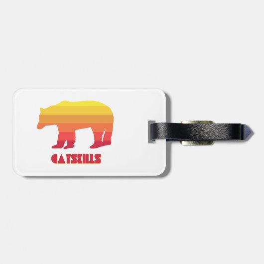 Étiquette À Bagage Ours de capture (Dos horizontal)