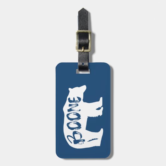 Étiquette À Bagage Ours de Caroline du Nord Boone (Devant Vertical)