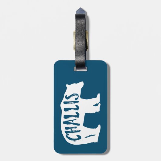 Étiquette À Bagage Ours de Challis Idaho (Dos Vertical)