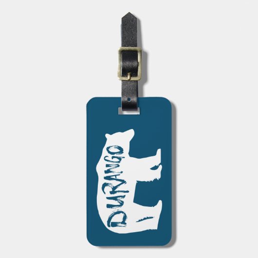 Étiquette À Bagage Ours de Durango (Devant Vertical)