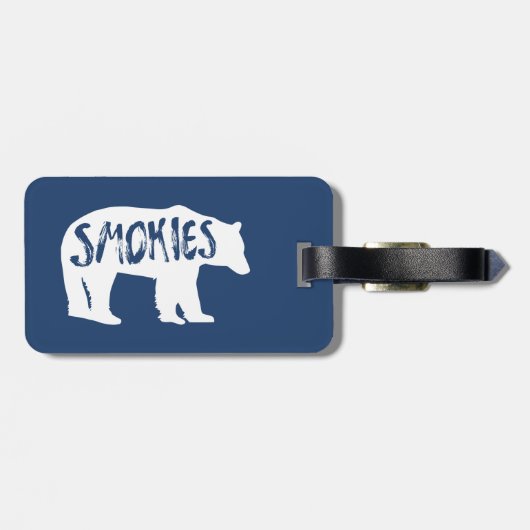 Étiquette À Bagage Ours de fumée (Dos horizontal)