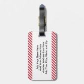 Étiquette À Bagage Ours de garçon de connaisseur de chocolat chaud (Dos Vertical)