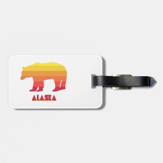 Étiquette À Bagage Ours de l'Alaska (Dos horizontal)