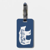 Étiquette À Bagage Ours de Montana (Dos Vertical)