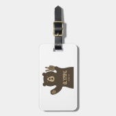 Étiquette À Bagage Ours de paix du parc national olympique (Devant Vertical)