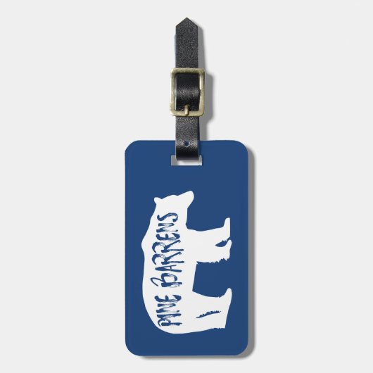 Étiquette À Bagage Ours de pin (Devant Vertical)