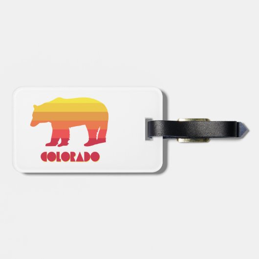 Étiquette À Bagage Ours du Colorado (Dos horizontal)