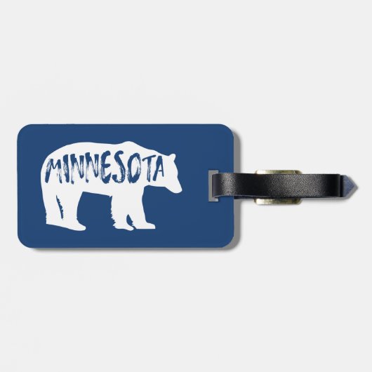 Étiquette À Bagage Ours du Minnesota (Dos horizontal)