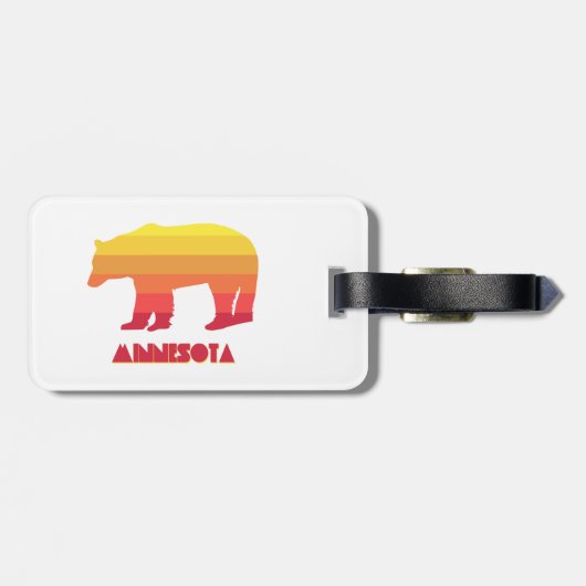 Étiquette À Bagage Ours du Minnesota (Dos horizontal)
