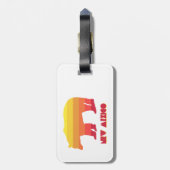 Étiquette À Bagage Ours du Nouveau-Mexique (Dos Vertical)