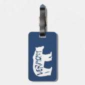 Étiquette À Bagage Ours du Vermont (Dos Vertical)