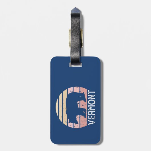 Étiquette À Bagage Ours du Vermont (Dos Vertical)