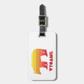 Étiquette À Bagage Ours du Wyoming (Devant Vertical)