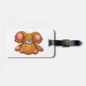 Étiquette À Bagage Ours en peluche à l'envers (Dos horizontal)