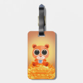 Étiquette À Bagage Ours en peluche - Candy Orange (Dos Vertical)