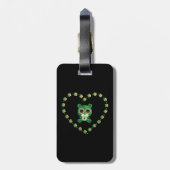 Étiquette À Bagage Ours en peluche de la Saint-Patrick (Dos Vertical)